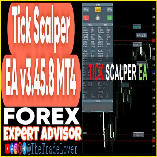 TickScalper EA v3.45.8 MQ4 Source Code (Works on Build 1441+) | Forex Robot | MT4 Expert Advisor - The Trade Lovers