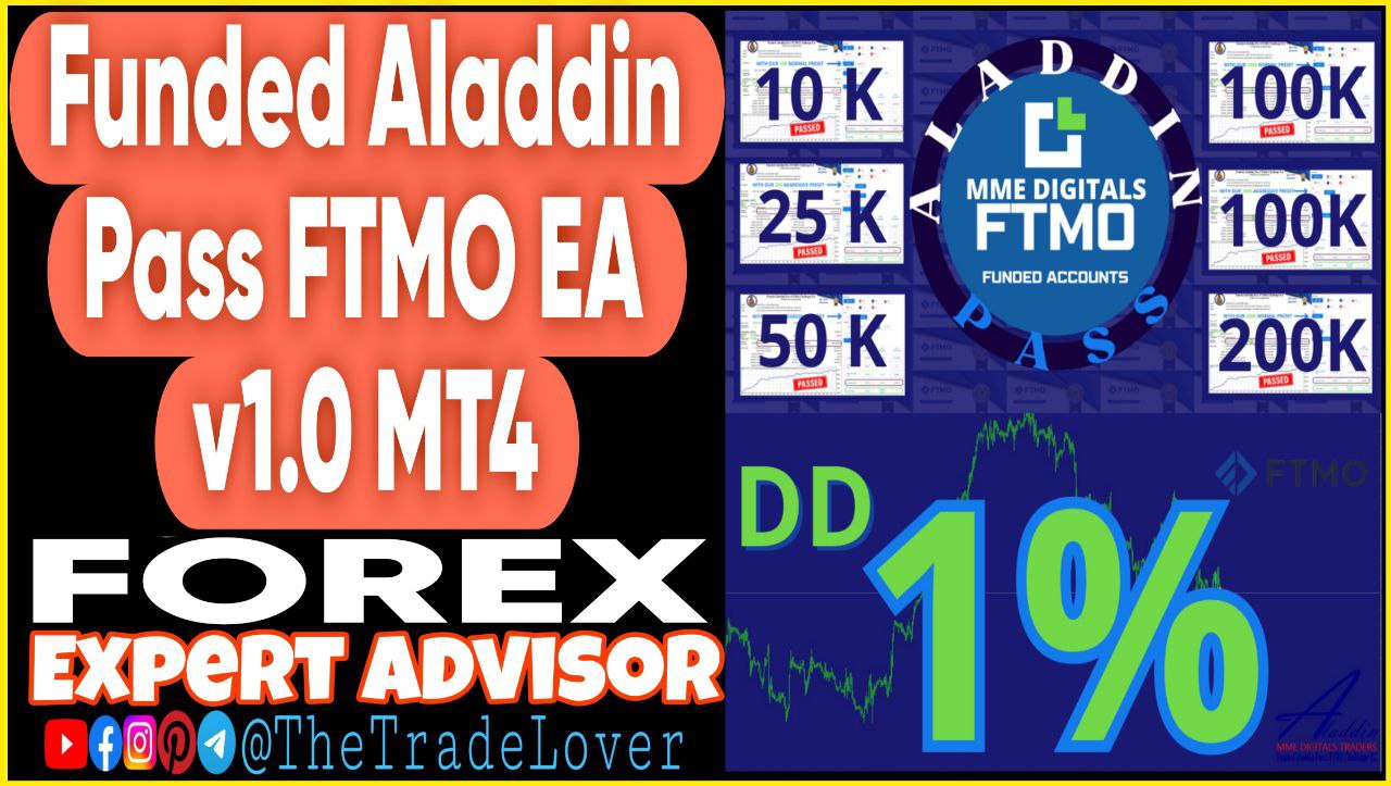 Funded Aladdin Pass FTMO EA v1.0 MT4 Presets (Works on Build 1441 ) | Forex Robot | MT4 Expert Advisor - Payhip