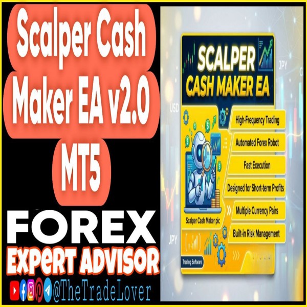 Scalper Cash Maker EA v2.0 MT5 (Works on Build 5660+) | Forex Robot | MT5 Expert Advisor - The Trade Lovers