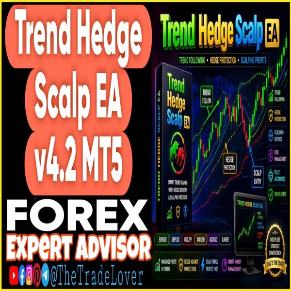 Trend Hedge Scalp EA v4.2 MT5 (Works on Build 5800) | Forex Robot | MT5 Expert Advisor - The Trade Lovers
