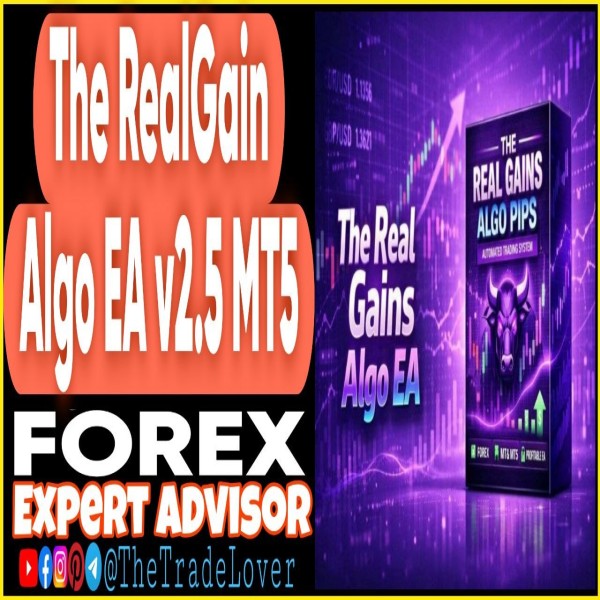 The RealGain Algo EA v2.5 MT5 (Works on Build 5800) | Forex Robot | MT5 Expert Advisor - The Trade Lovers